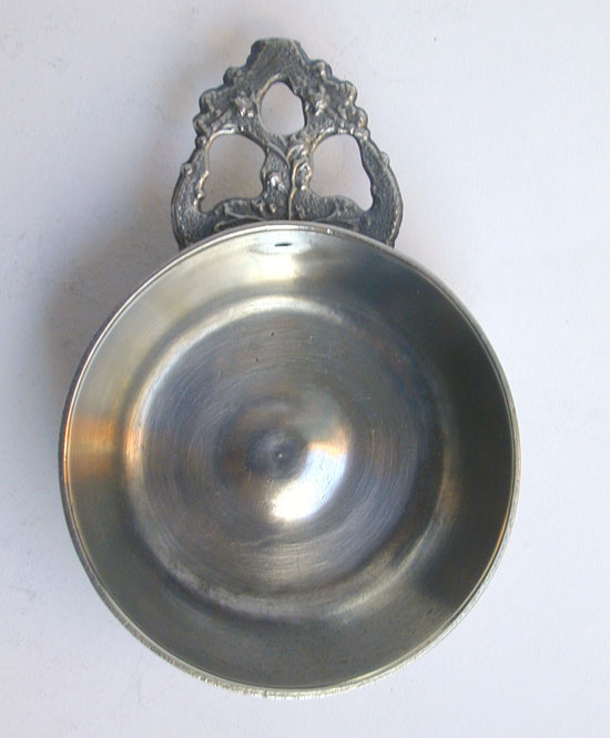 Unmarked Richard Lee Pewter Taster Porringer 1