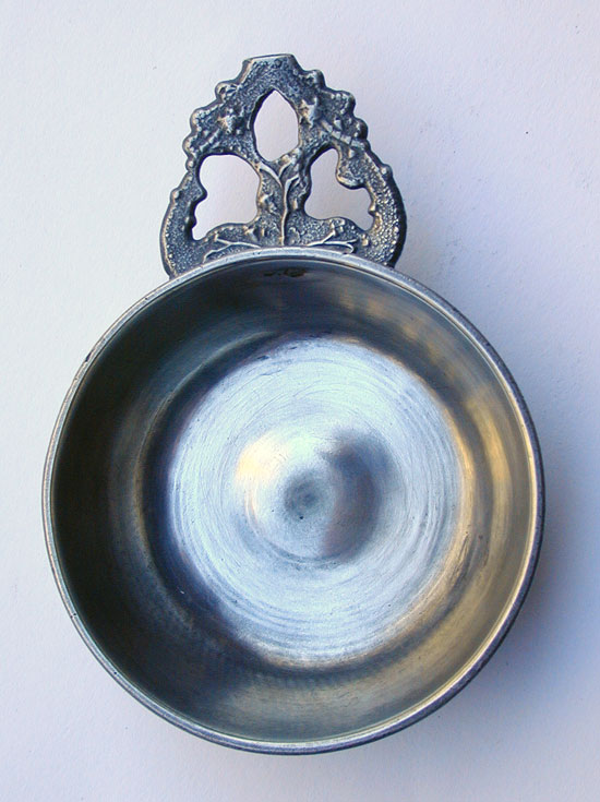 Unmarked Richard Lee Pewter Taster Porringer 4