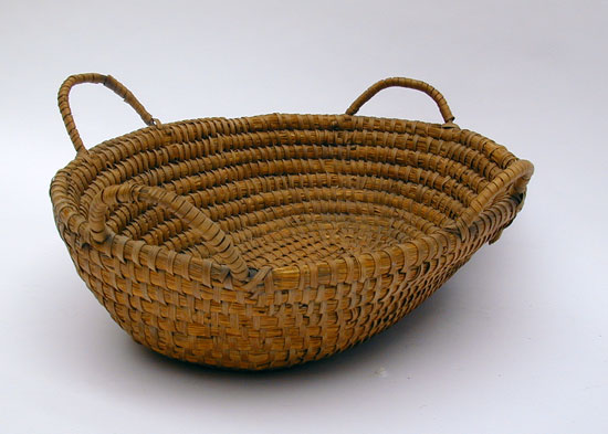 A 4 Handle Rye Straw Basket