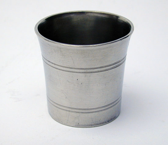 A Miniature New England Pewter Beaker