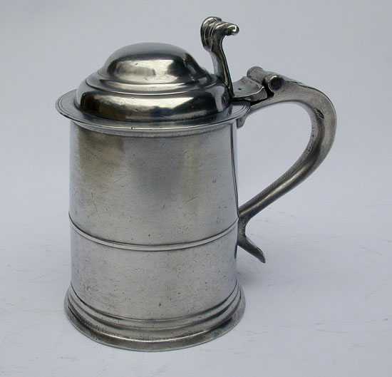 An Early Wigan Pewter Tankard by John Hardman