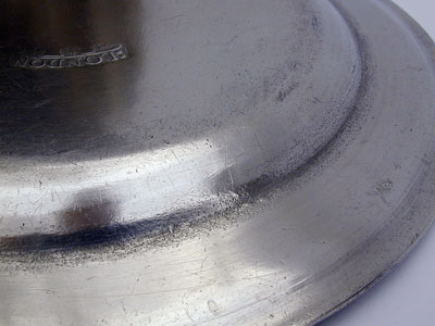 Single Reed Rim Export Pewter Plate by Robert Bush & Co.