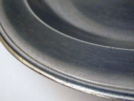 A Jacob Whitmore Antique American Pewter Deep Dish