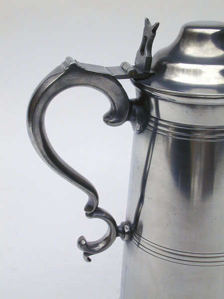 An Unmarked Pewter Flagon by Leonard, Reed, and Barton