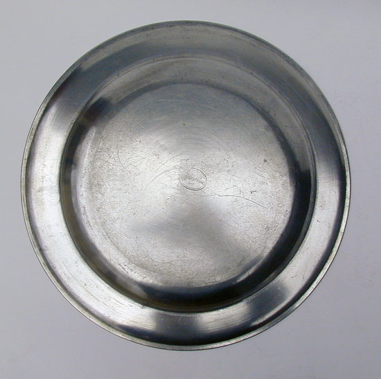 A Large Export Pewter Plate by Compton