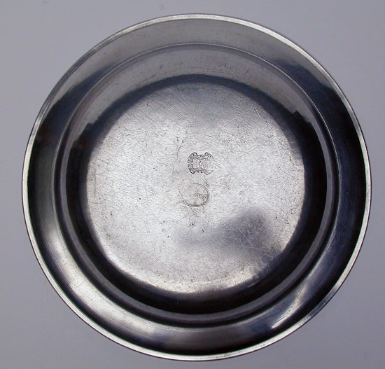 A English Export Pewter Deep Dish by Compton