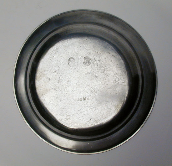 A Large Fine Export Pewter Deep Dish by Thomas & Townsend Compton