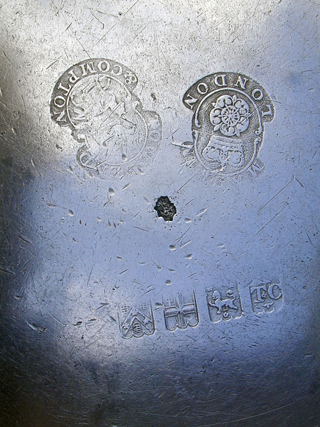 A Well Used Export Pewter Plate by Townsend & Compton