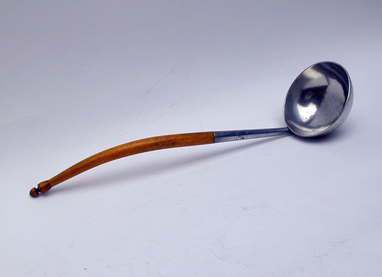 An Unmarked Stedman Pewter Ladle