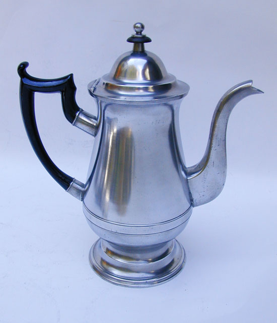 A Near Mint Antique American Pewter Coffeepot by Boardman & Co.