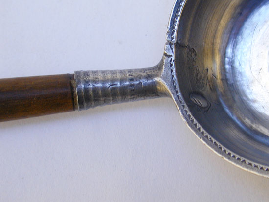 A Scarce Unmarked Pewter Taster Ladle by the Richard Lees