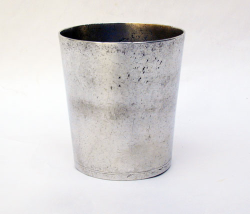 A Short Pewter Beaker by the Boardmans