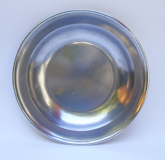 A Fine Pair of Export Pewter Soup Plates by Thomas Compton