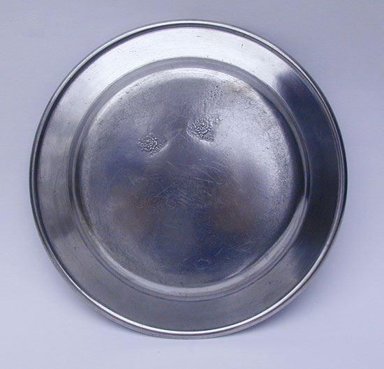 A Rare Flat Rim Pewter Plate by Thomas Byles