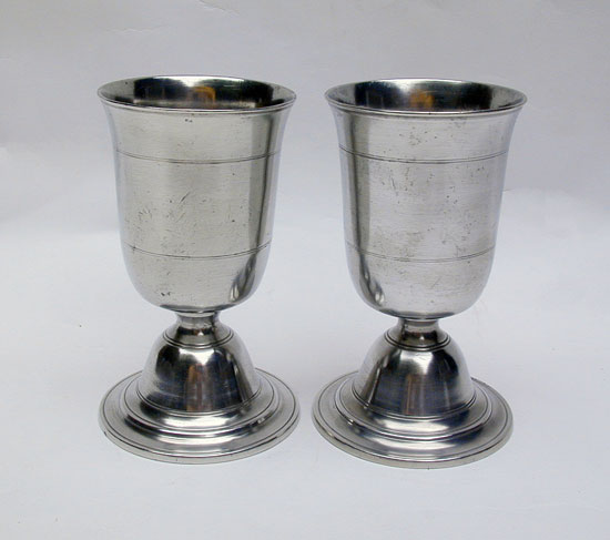 A Pair of Israel Trask Chalices