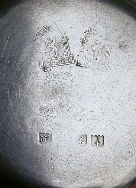 Pewter Plate by Joseph Danforth, Sr.