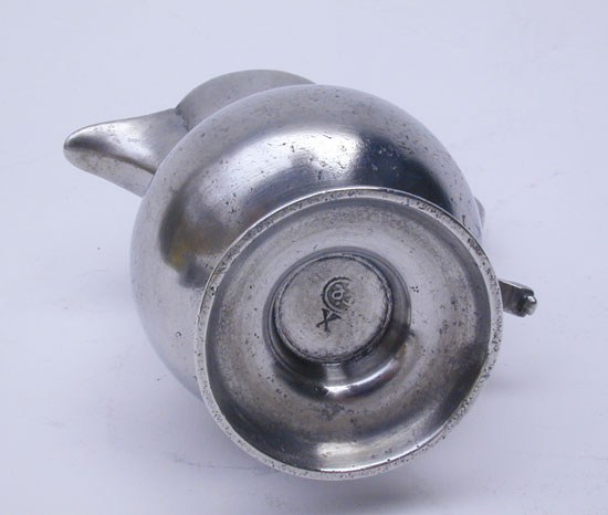 A Scarce Early Export Pewter Cream Pot by Edward Quick II