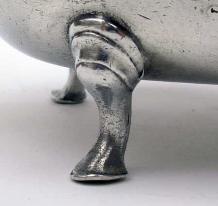 A Wondderful Footed Export Pewter Pear Form Teapot by Samuel Ellis