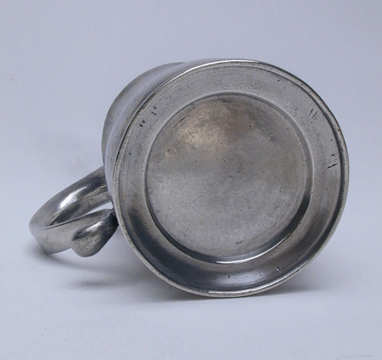 A Well Worn Tulip Export Pewter Mug by John Townsend