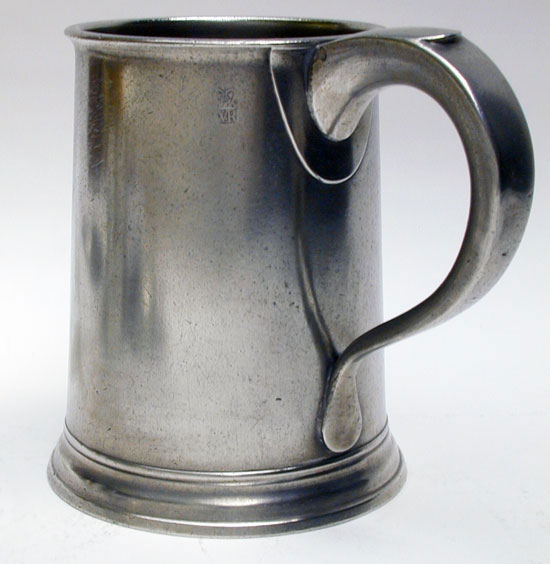 An Export Quart Taper-Sided Pewter Mug by Cornelius Swift