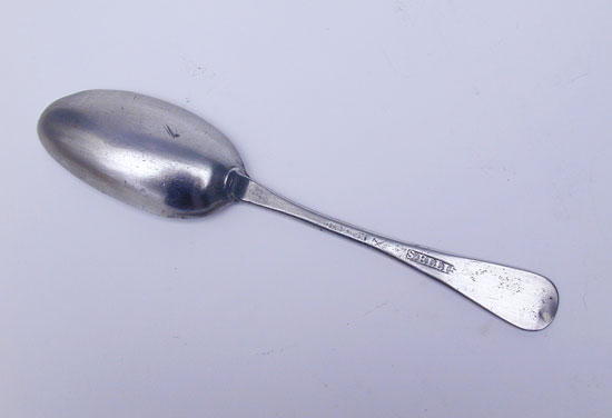 An Export Pewter Tablespoon by Samuel Ellis