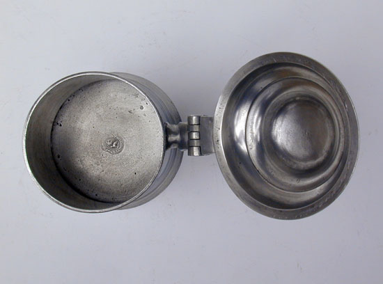 An Export Pewter Pint Tankard by Townsend & Compton