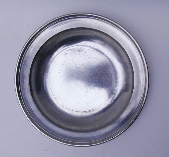 An Export Pewter Soup Plate by Thomas & Townsend Compton