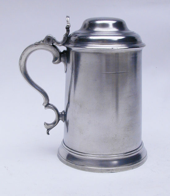 A Quart Pewter Export Tankard by Townsend & Compton