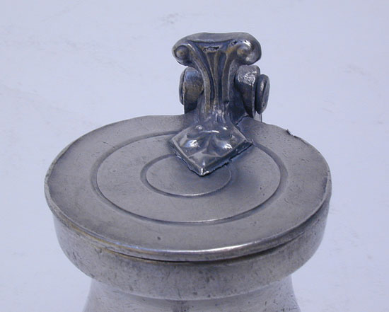 An English Export Double Volute Gill Pewter Measure