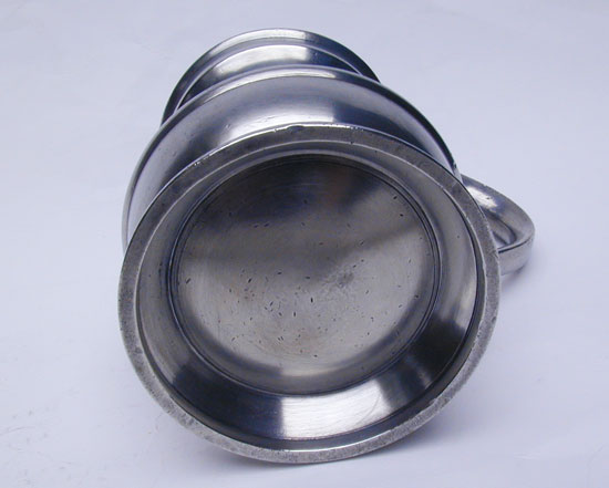 A Pint Domestic English Bellied Pewter Measure