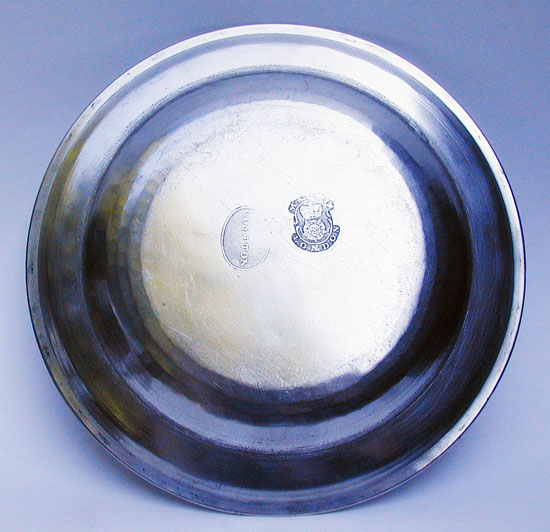 An English Export Pewter Plate by Compton