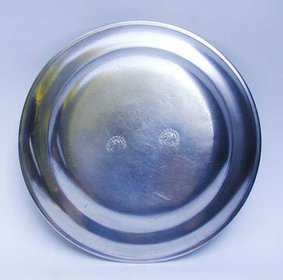 A Small Size American Pewter Plate by Boardman & Co.