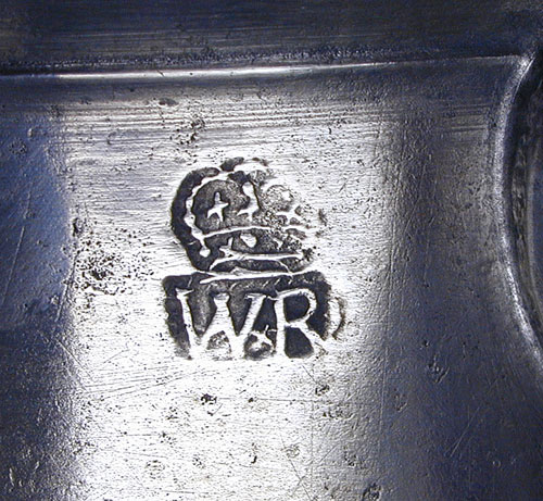 A Quart Export Pewter Tankard by Philip Matthews