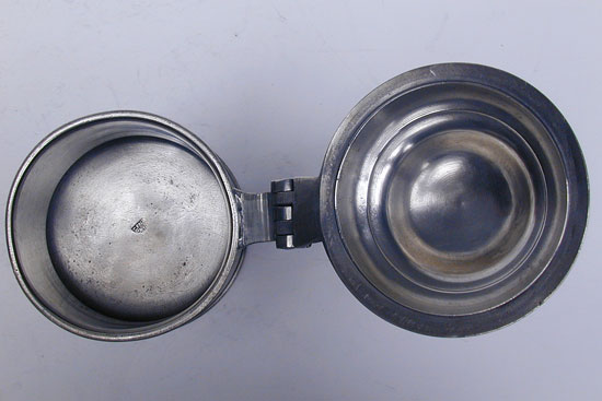 A Quart Export Pewter Tankard by Philip Matthews