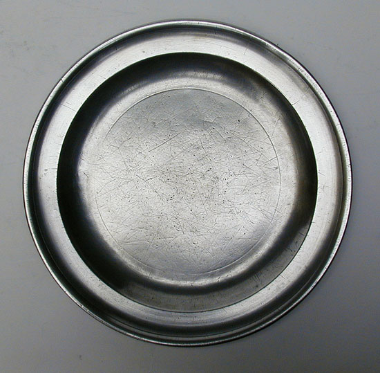 An Export Pewter Plate by Hale & Sons