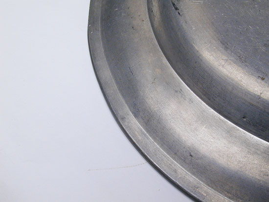 A Single Reed Rim Pewter Plate by Robert Palethorp Jr.