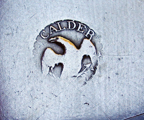 A Single Rim Pewter Plate by William Calder