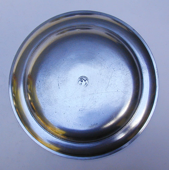 A Single Rim Pewter Plate by William Calder