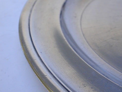 A Single Rim Pewter Plate by William Calder