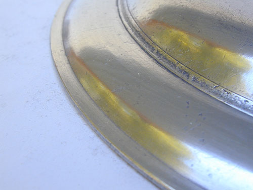 A Single Rim Pewter Plate by William Calder