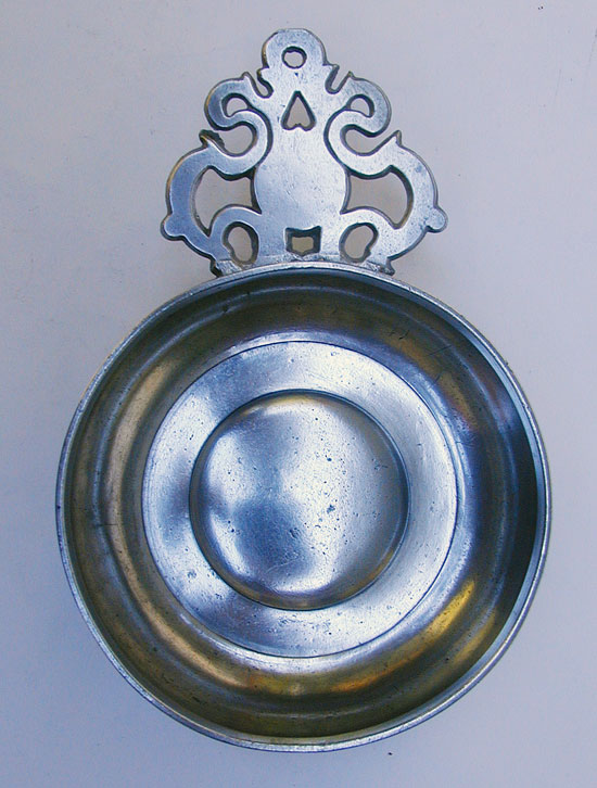 A Very Scarce Example of a Frederick Bassett Large Old English Handled Porringer