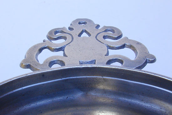 A Very Scarce Example of a Frederick Bassett Large Old English Handled Porringer