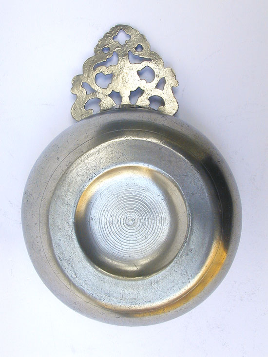 An Unmarked Boston Flower Handle Porringer