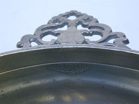 An Unmarked Boston Flower Handle Porringer