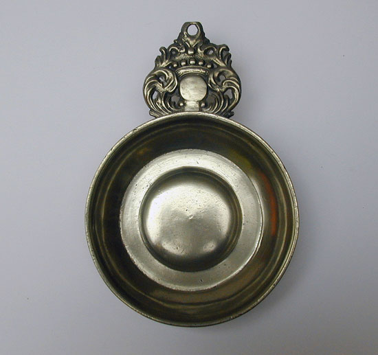 A New England Crown Handle Porringer