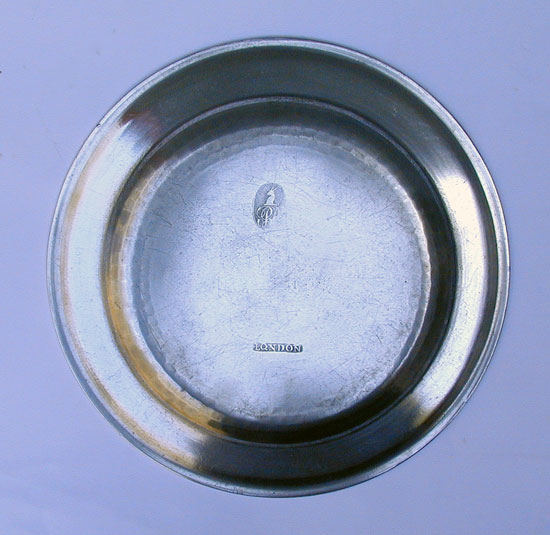 An Export Pewter Plate by Robert Bush & Company